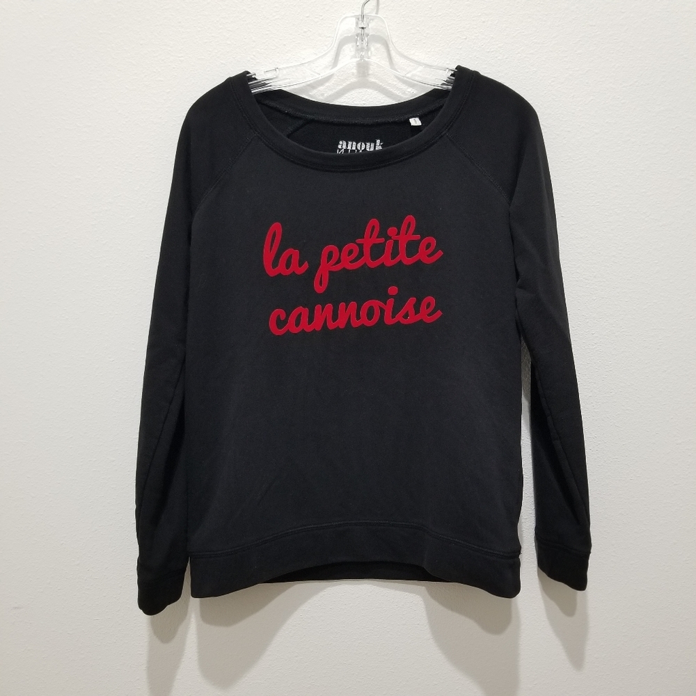 🌸 French Brand La Petite Cannoise Organic Cotton Crewneck Sweater Size Small
